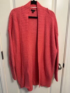 torrid Coral Open Cardigan Sweater